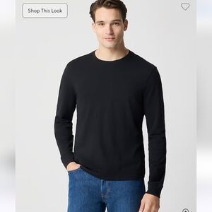 NWT J.Crew Long-sleeve jersey tee black medium $45 Cotton
